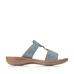 Rieker Women'S Mules Blue Gray