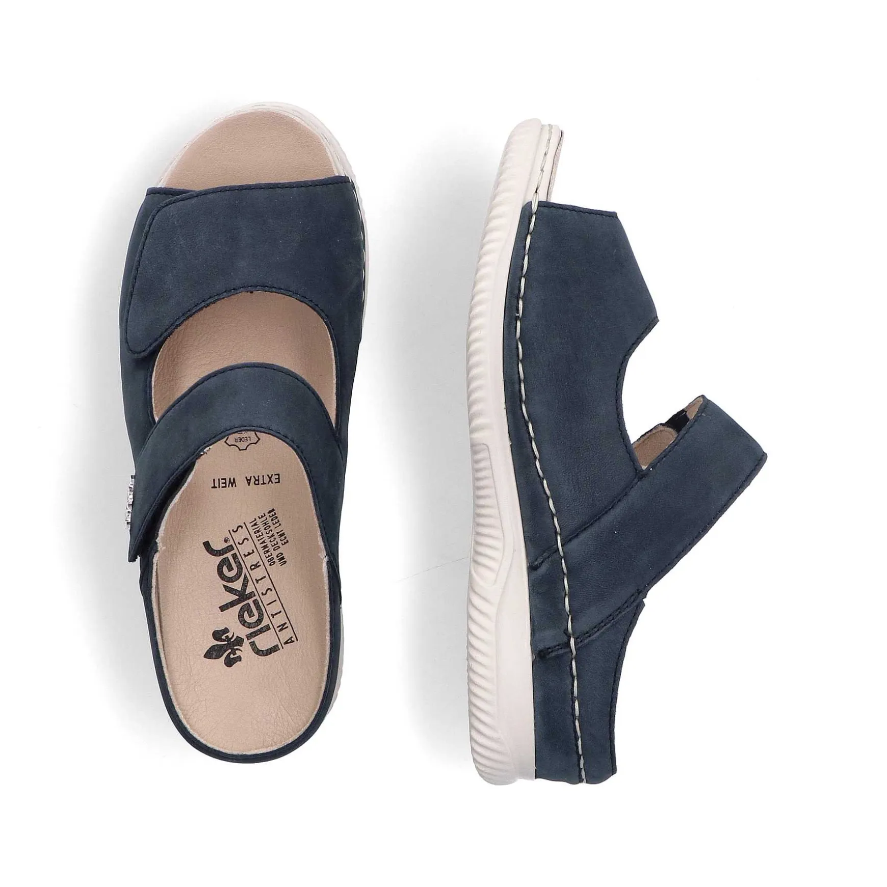 Rieker Women'S Mules Blue Gray