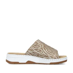 Rieker Women'S Mules Brown Beige