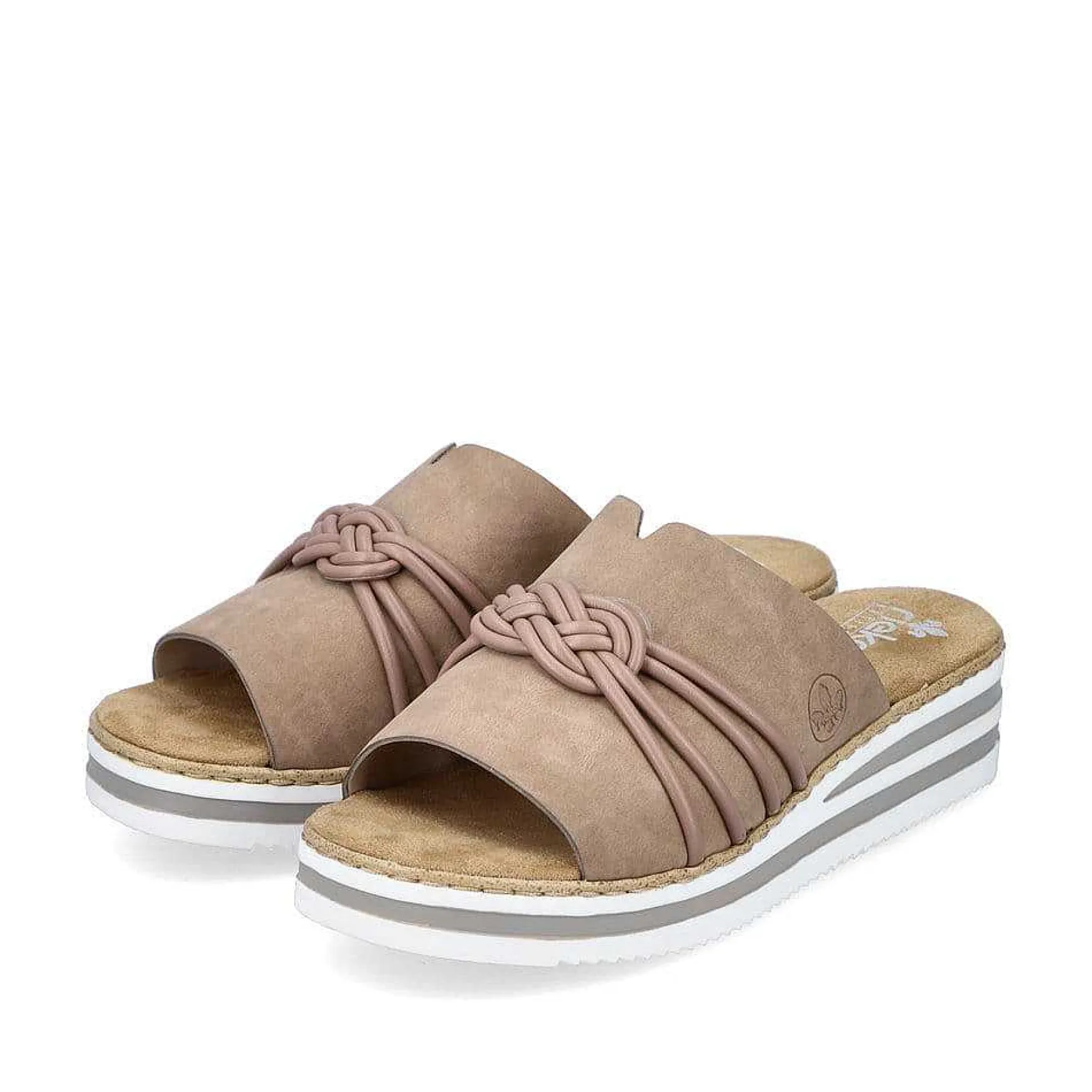Rieker Women'S Mules Brown Beige