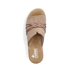 Rieker Women'S Mules Brown Beige