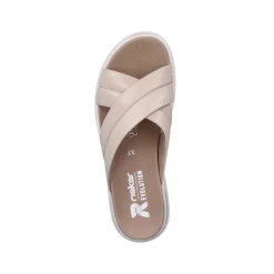 Rieker Women'S Mules Cream Beige