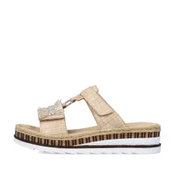 Rieker Women'S Mules Cream Beige