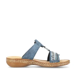 Rieker Women'S Mules Denim Blue