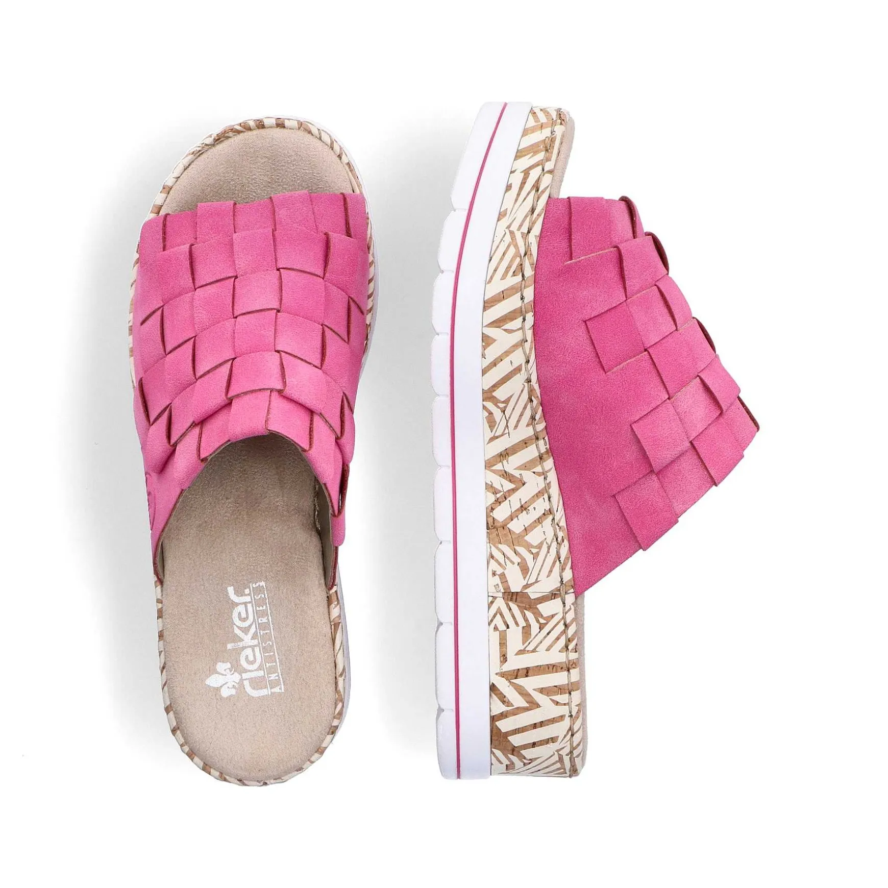 Rieker Women'S Mules Flamingo Pink