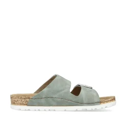 Rieker Women'S Mules Khaki Green