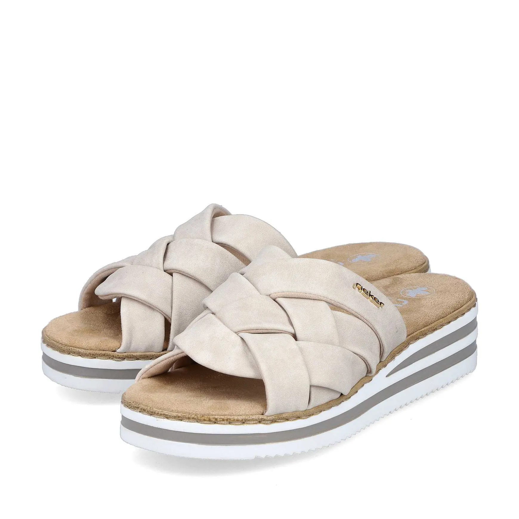 Rieker Women'S Mules Light Beige