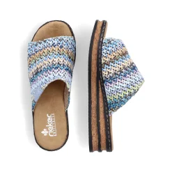 Rieker Women'S Mules Multi-Sky Blue