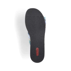 Rieker Women'S Mules Multi-Sky Blue