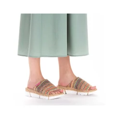 Rieker Women'S Mules Multi-Light Brown