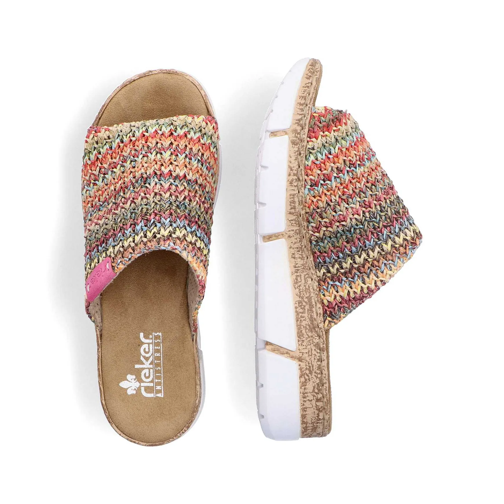 Rieker Women'S Mules Multi-Light Brown