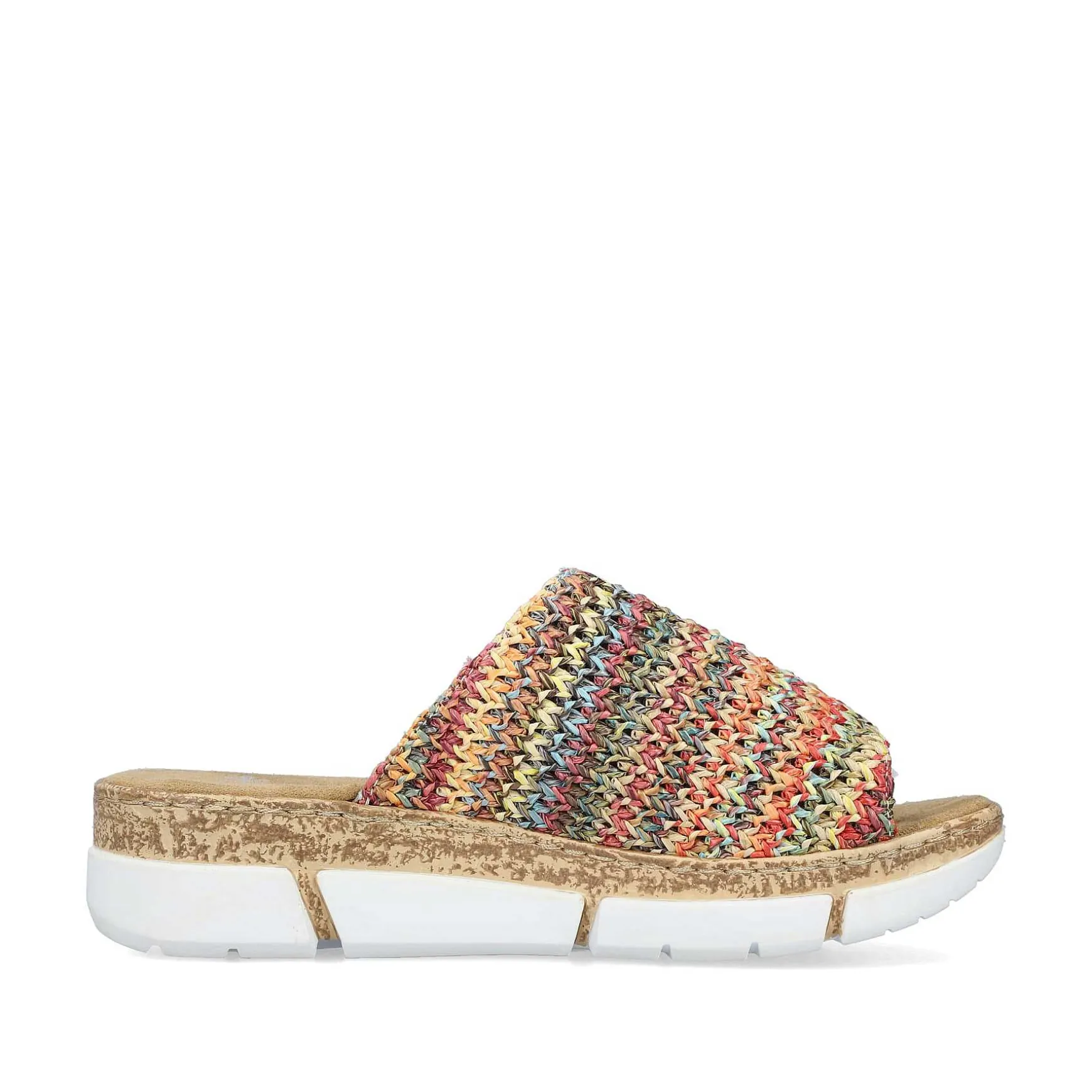 Rieker Women'S Mules Multi-Light Brown