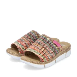 Rieker Women'S Mules Multi-Light Brown