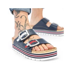 Rieker Women'S Mules Navy Blue