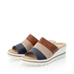 Rieker Women'S Mules Nut Brown-Black