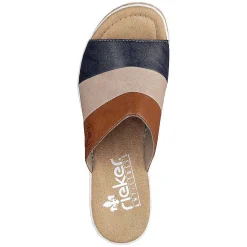 Rieker Women'S Mules Nut Brown-Black