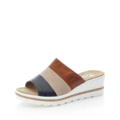 Rieker Women'S Mules Nut Brown-Black