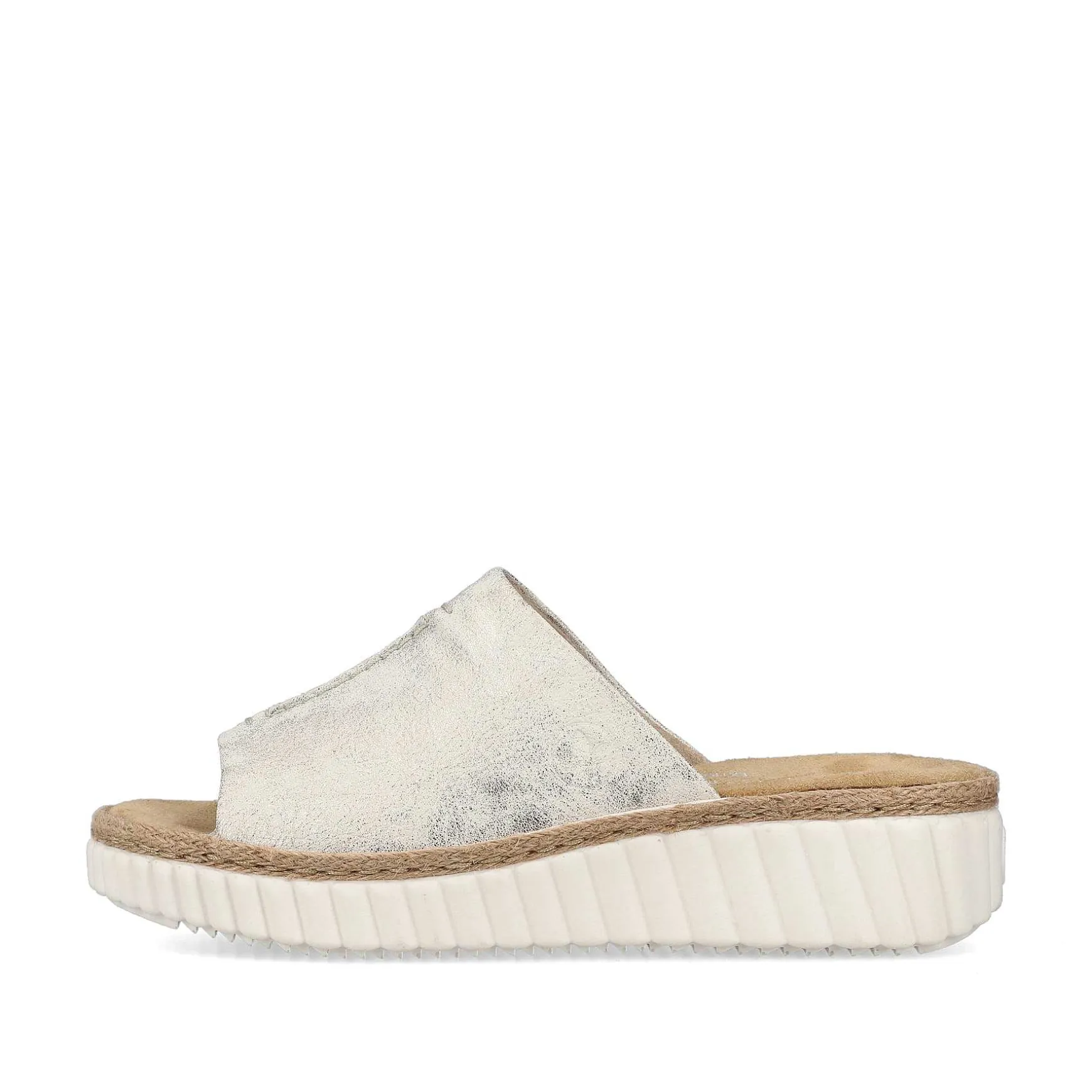 Rieker Women'S Mules Silver-Platinum-Metallic