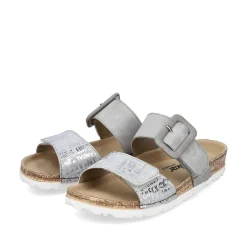 Rieker Women'S Mules Silver Gray