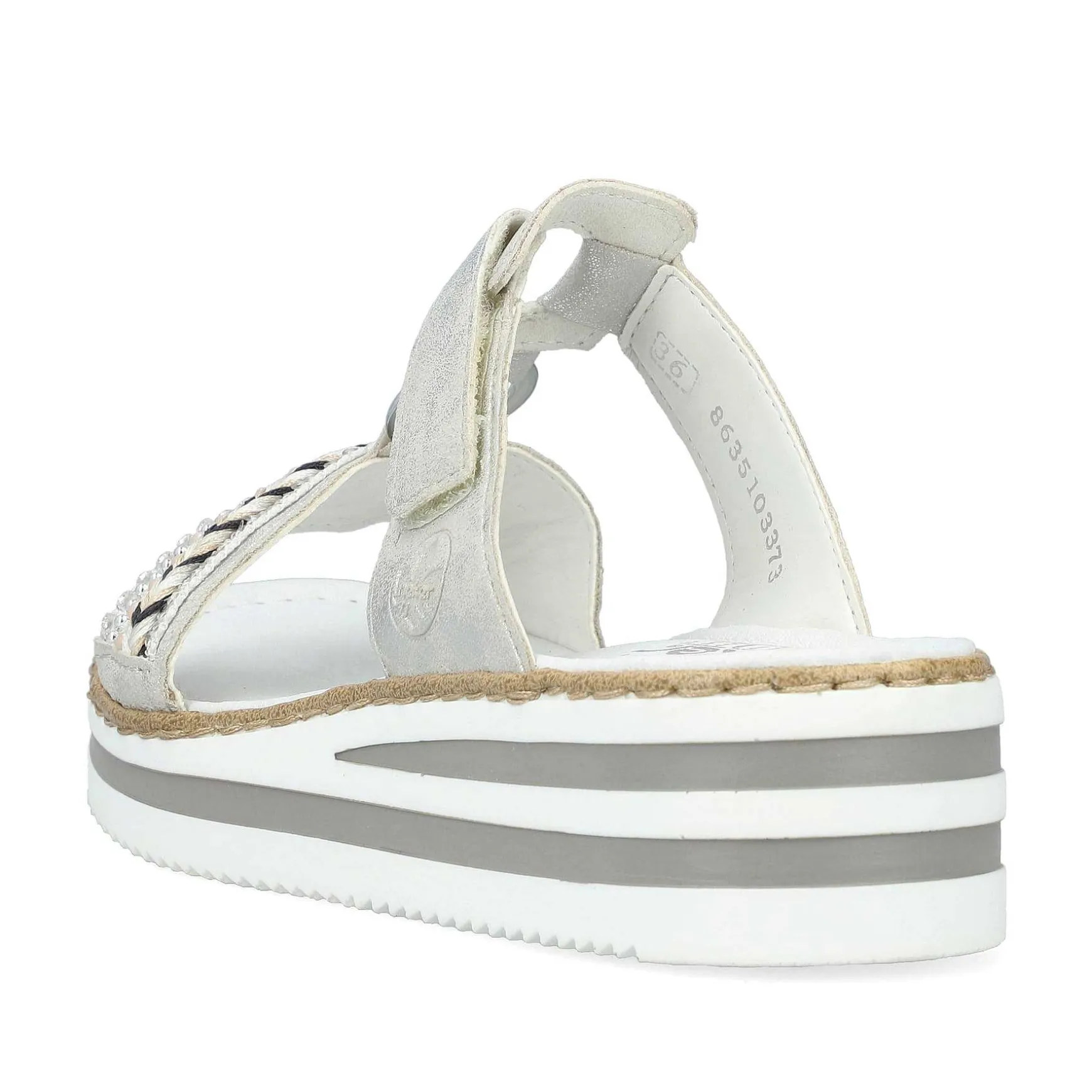 Rieker Women'S Mules Silver Gray