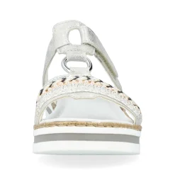 Rieker Women'S Mules Silver Gray