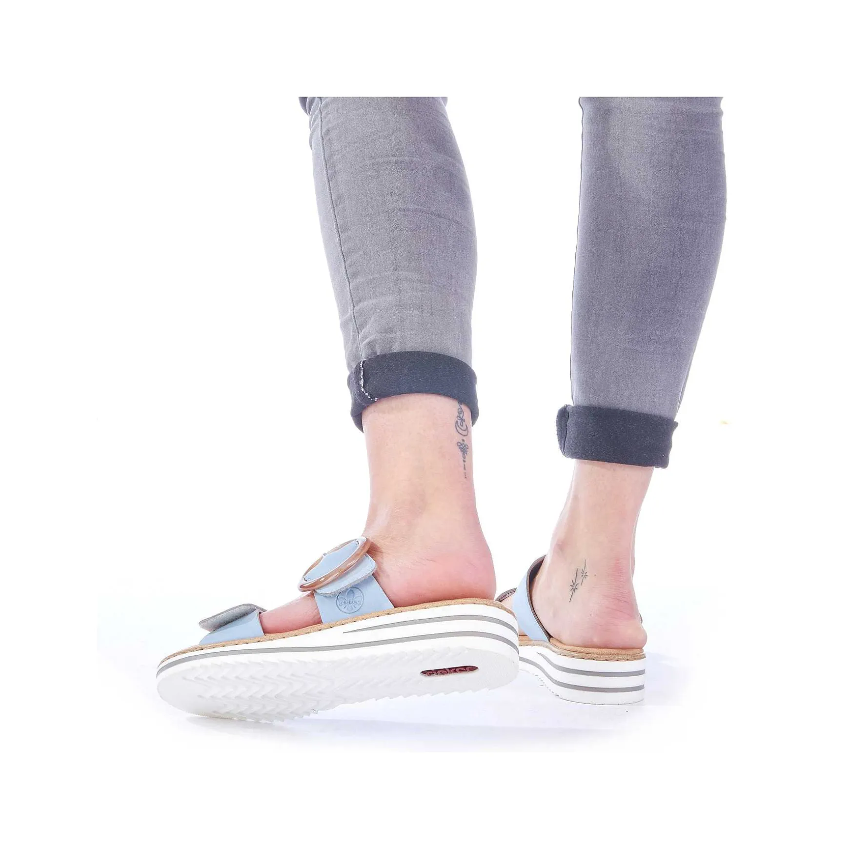 Rieker Women'S Mules Sky Blue