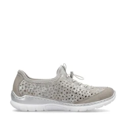 Rieker Women'S Slippers Beige Metallic