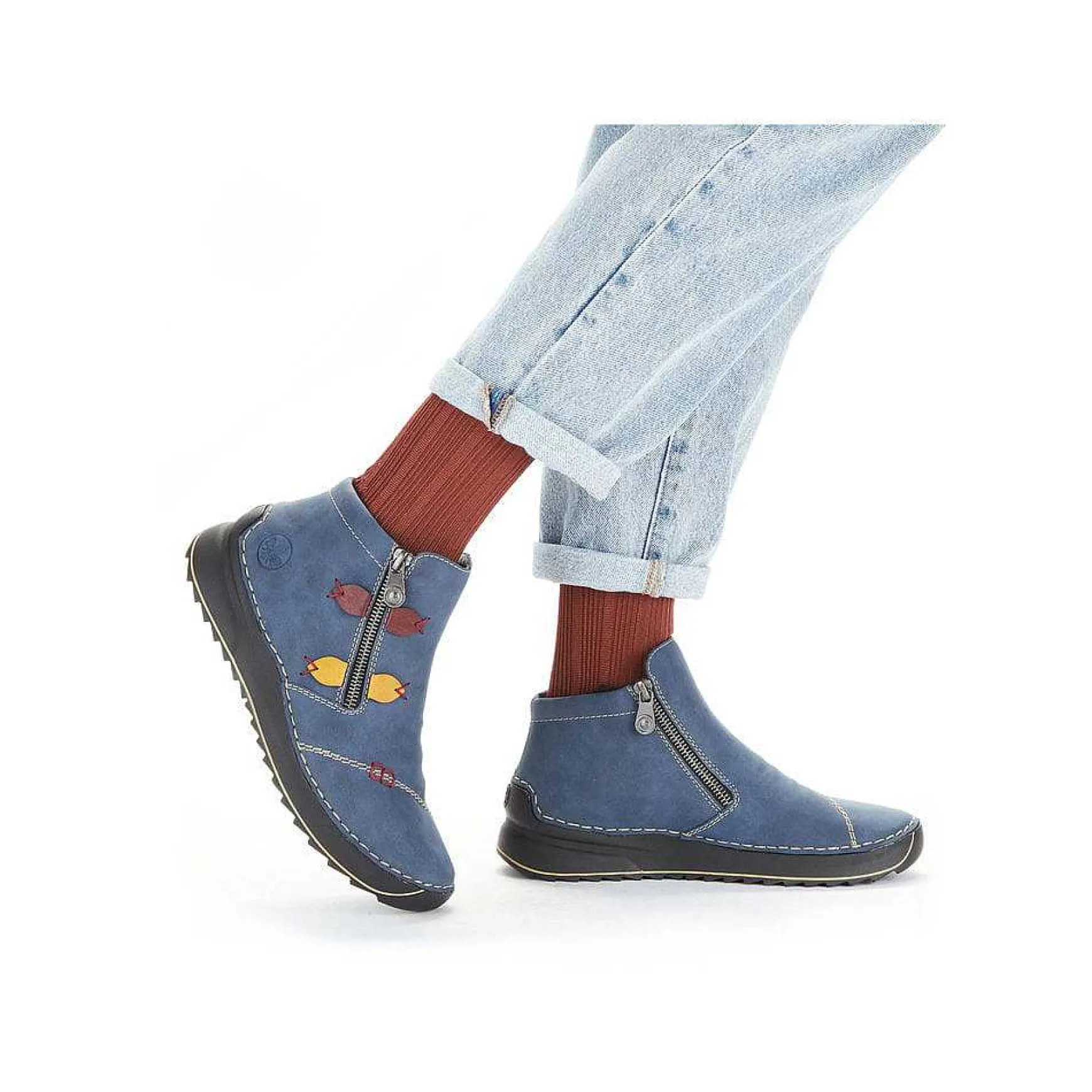 Rieker Women'S Slippers Blue Gray