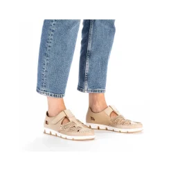 Rieker Women'S Slippers Brown-Beige