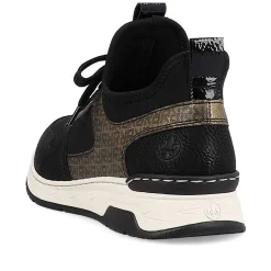 Rieker Women'S Slippers Deep Black-Khaki