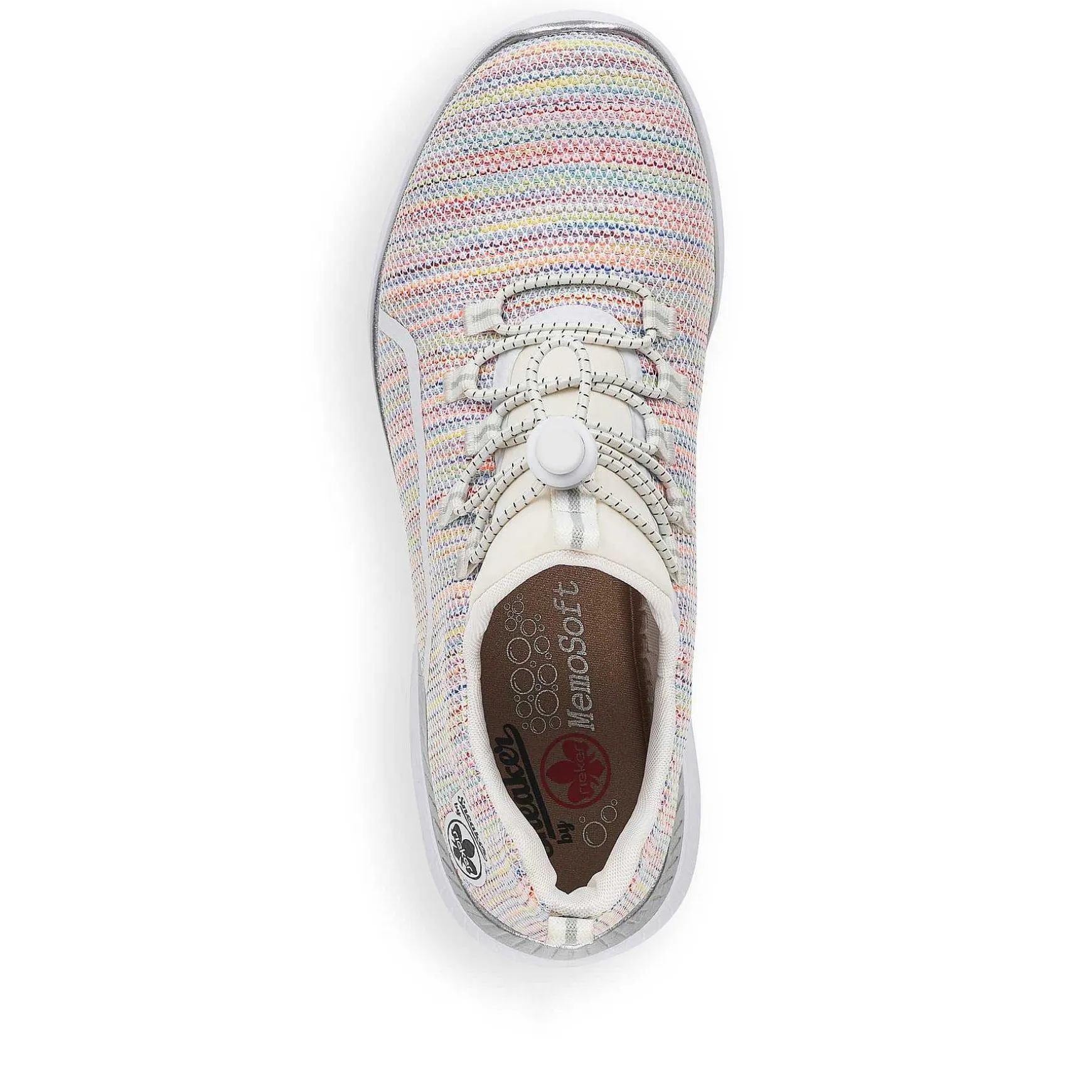 Rieker Women'S Slippers In White And Rainbow Colour