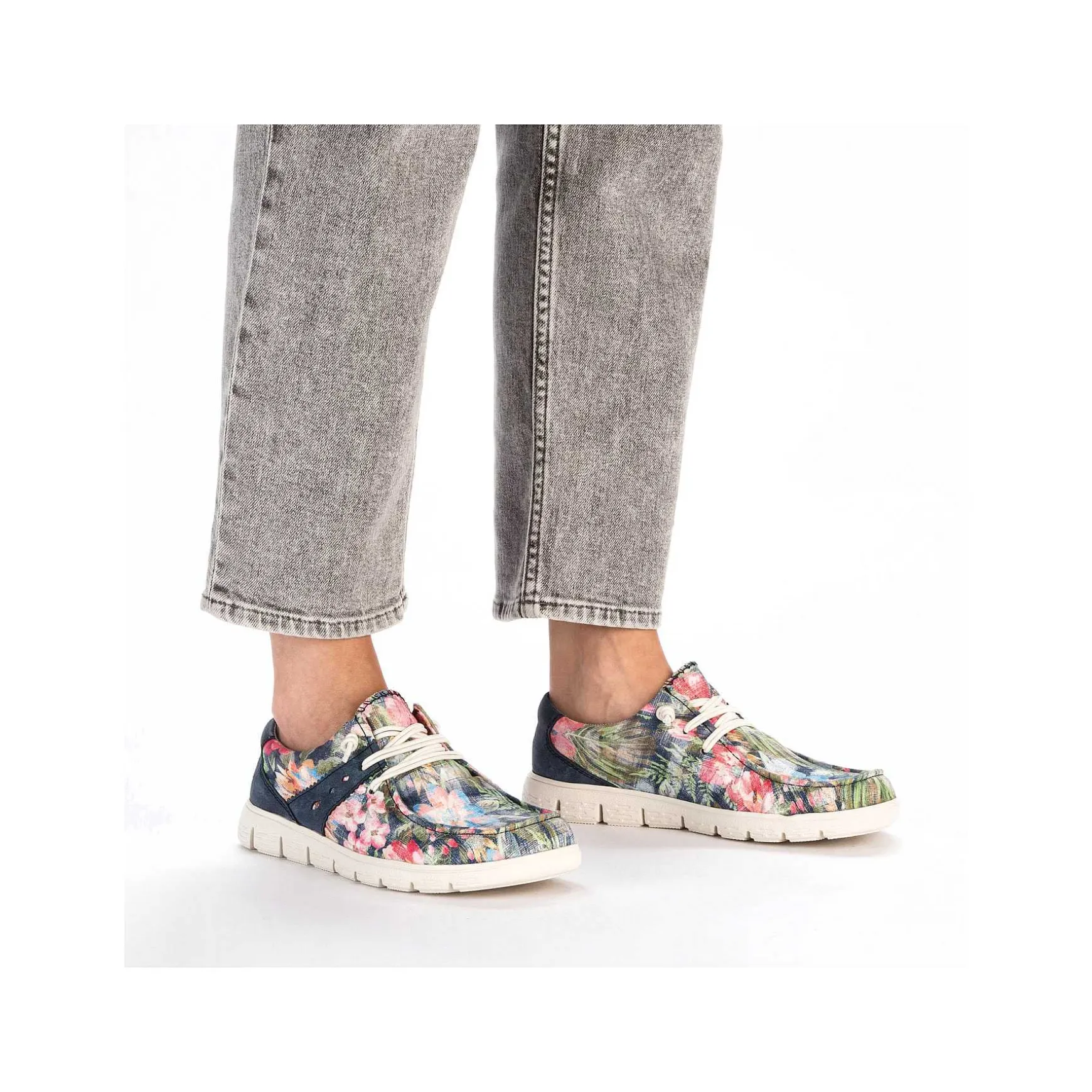 Rieker Women'S Slippers Multi-Denim Blue