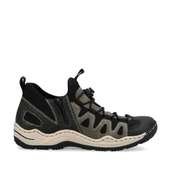 Rieker Women'S Slippers Olive Green-Black