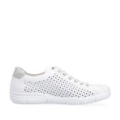 Rieker Women'S Slippers Pearl White-Mint Green-Beige