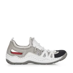 Rieker Women'S Slippers Pearl White-Gray