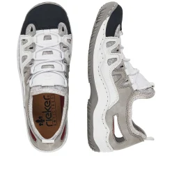 Rieker Women'S Slippers Pearl White-Gray