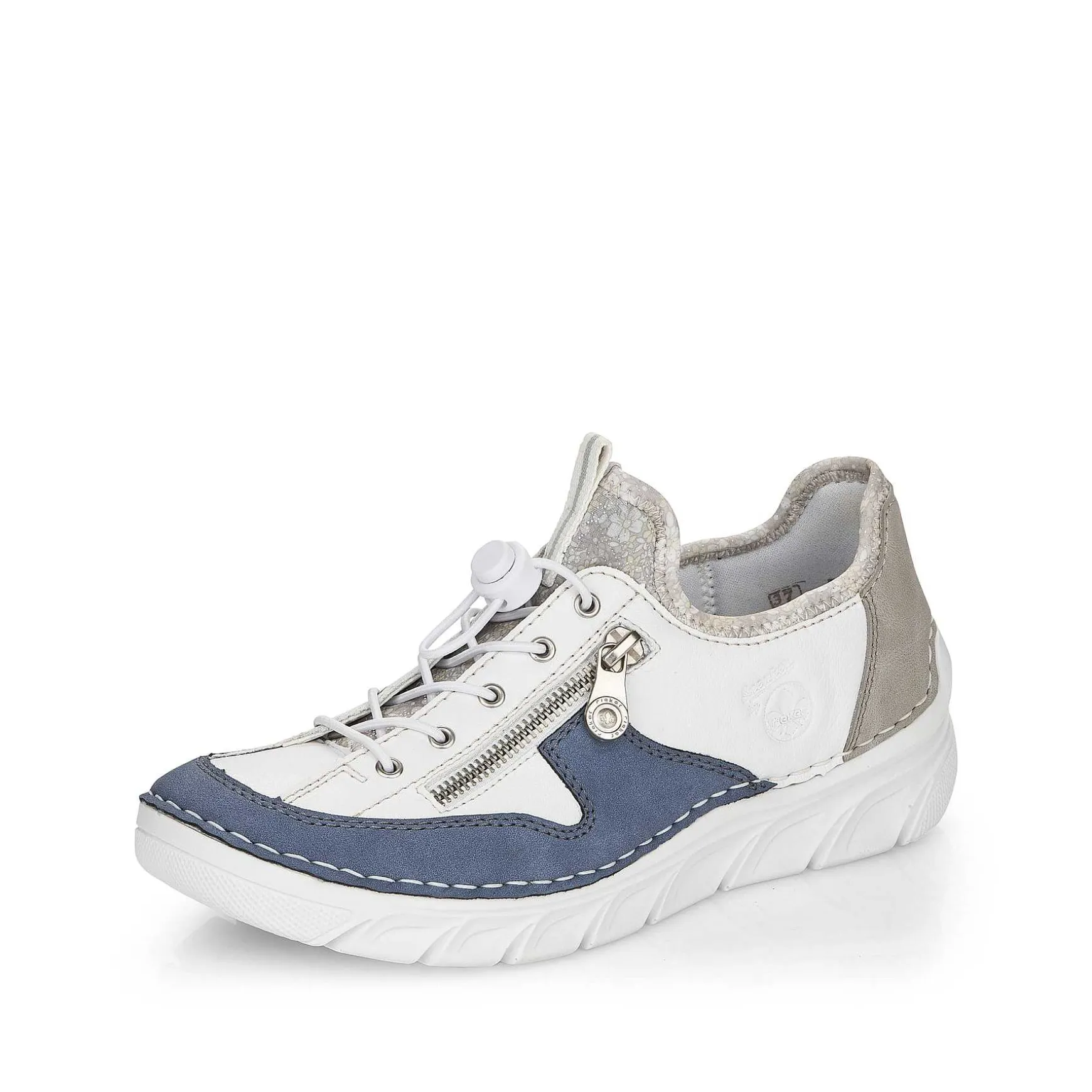 Rieker Women'S Slippers Pure White-Ocean Blue