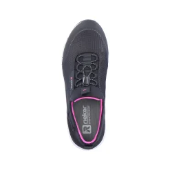 Rieker Women'S Slippers Urban-Black Flamingo-Pink