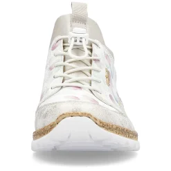 Rieker Women'S Slippers White-Multi-Cream Beige