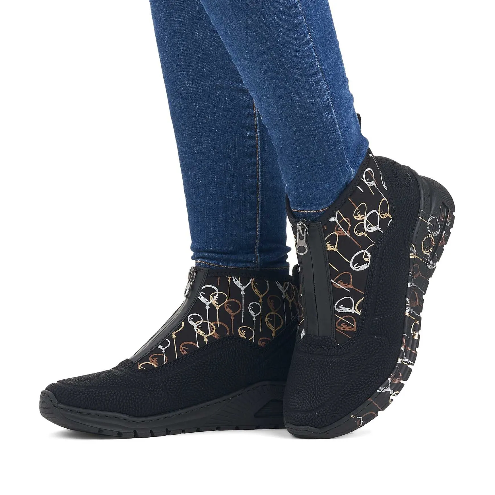 Rieker Women'S Sneaker High Urban Black