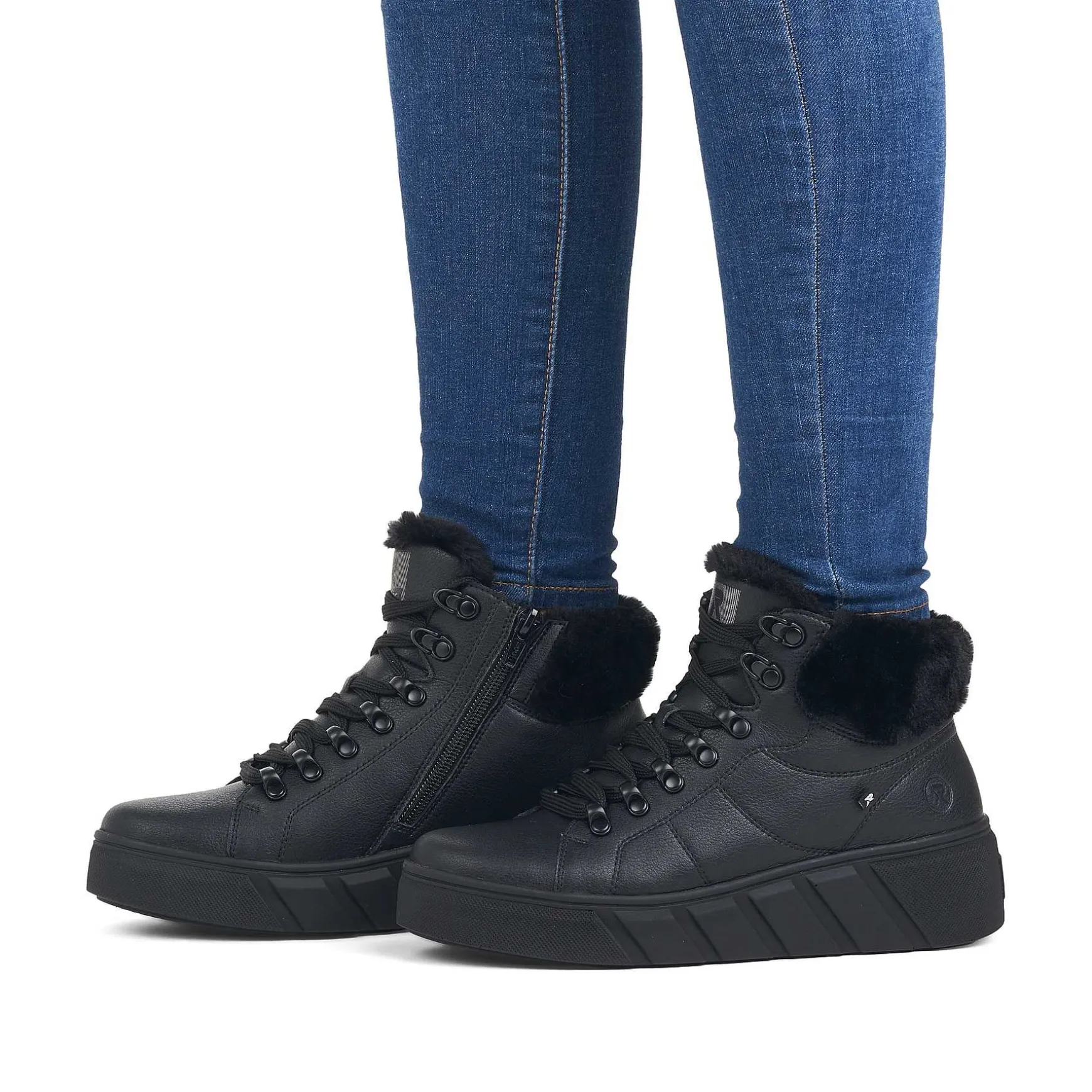Rieker Women'S Sneaker High Deep Black