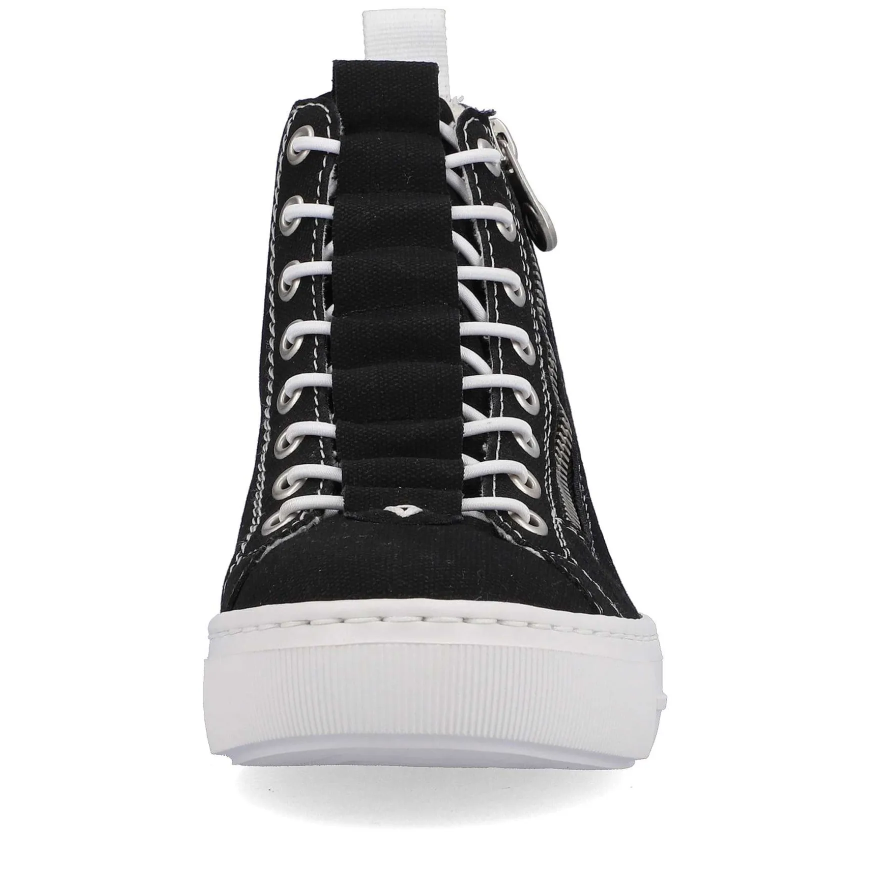 Rieker Women'S Sneaker High Night Black-Crystal White