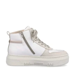 Rieker Women'S Sneaker High Swan White Beige