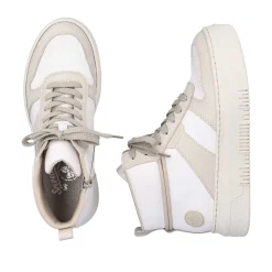 Rieker Women'S Sneaker High Swan White Beige