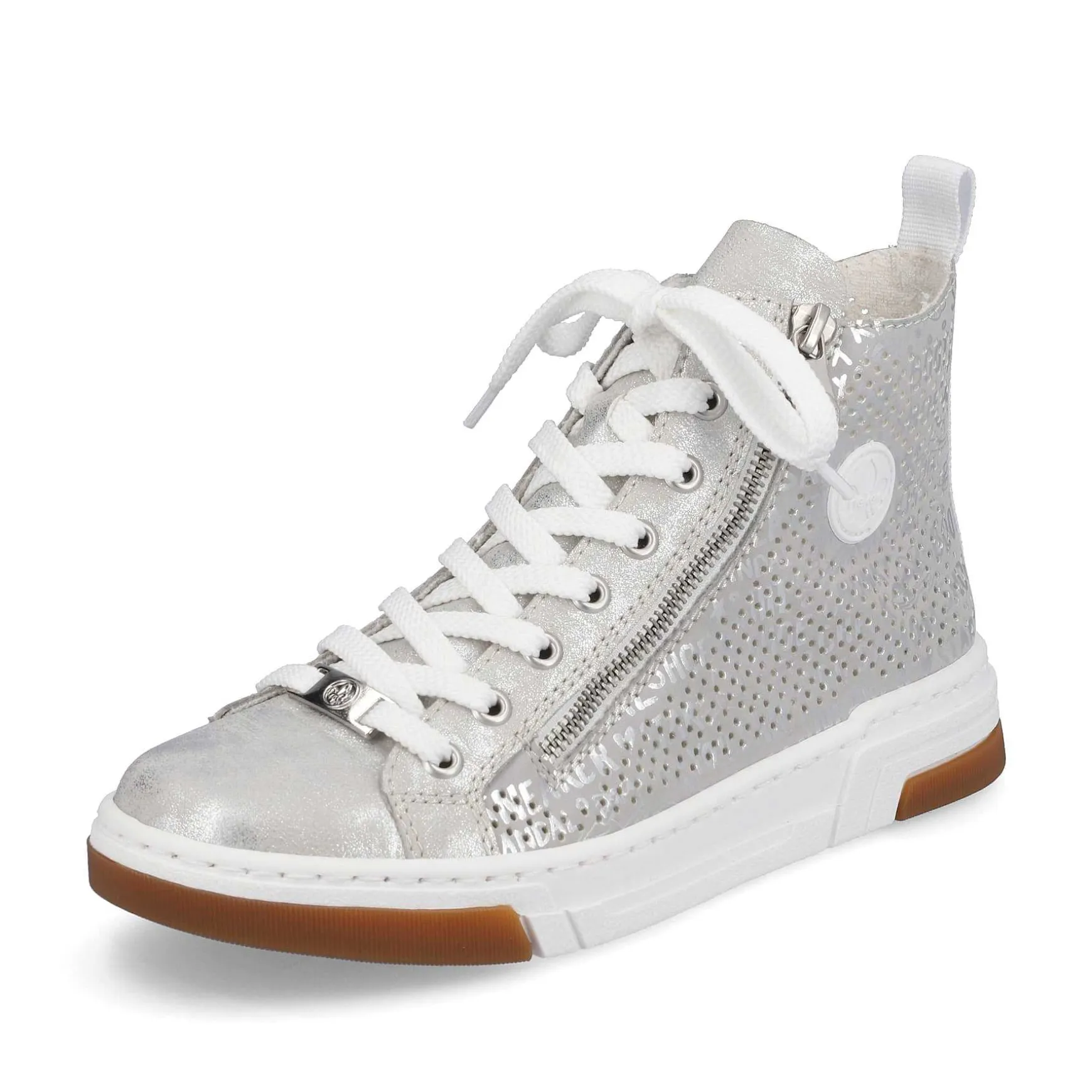 Rieker Women'S Sneaker High Silver Grey