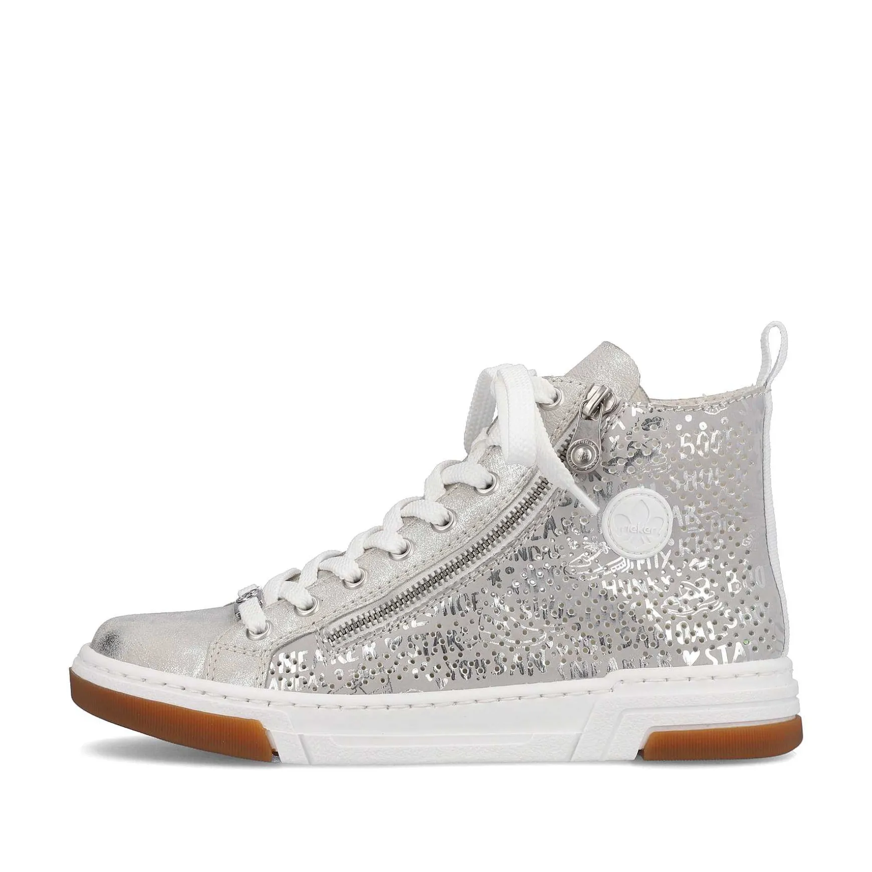 Rieker Women'S Sneaker High Silver Grey