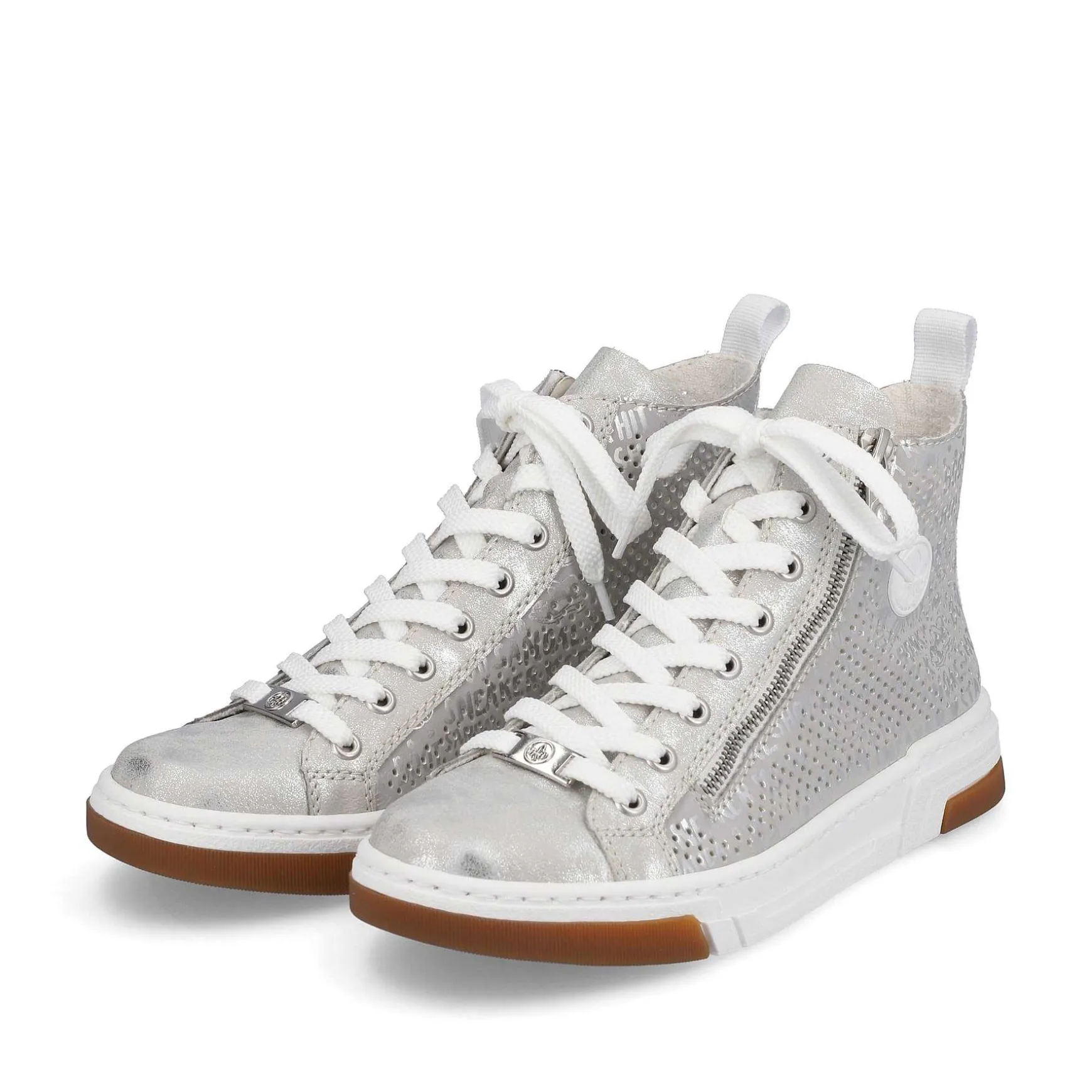 Rieker Women'S Sneaker High Silver Grey