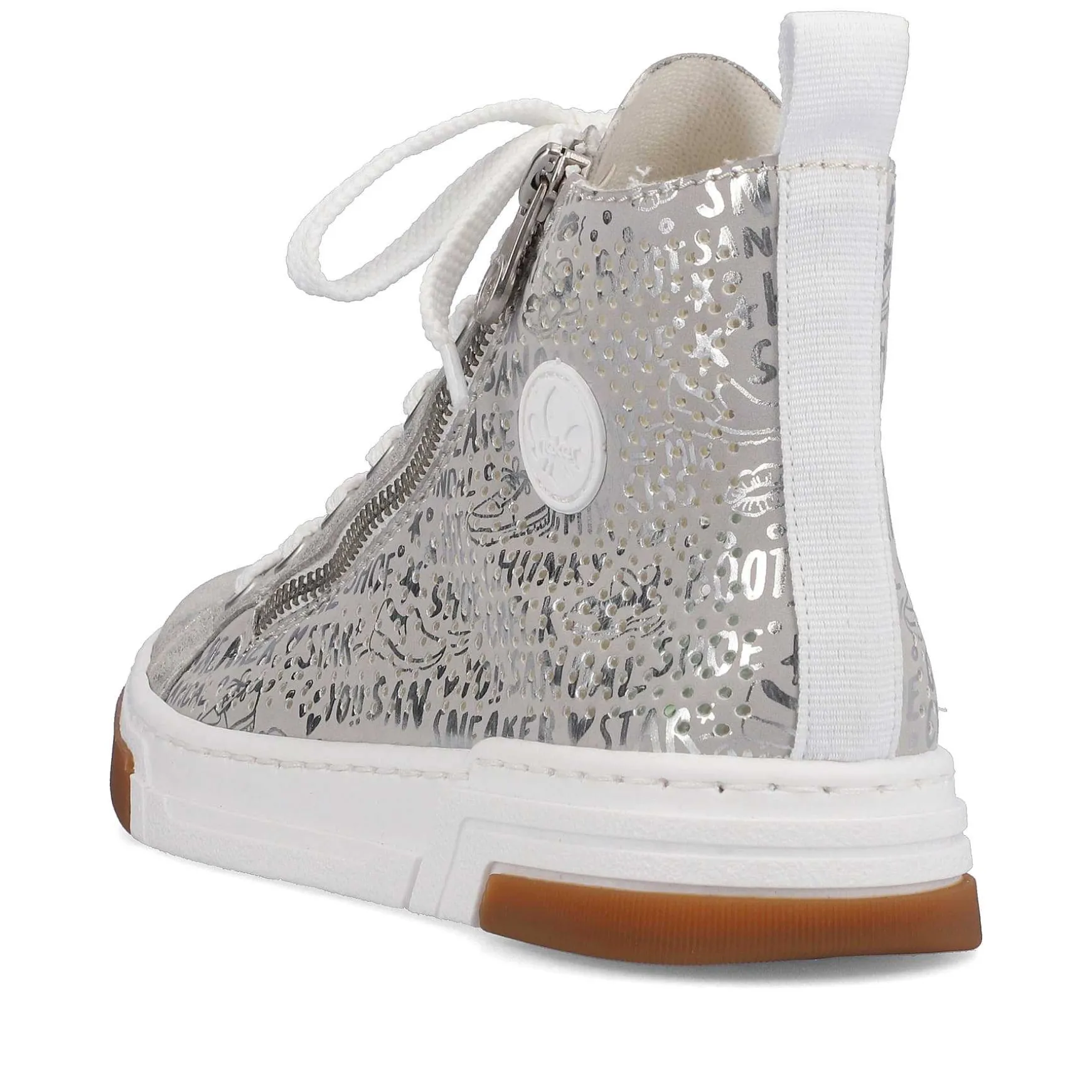 Rieker Women'S Sneaker High Silver Grey