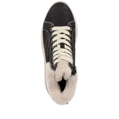 Rieker Women'S Sneaker High Night Black Cream Beige