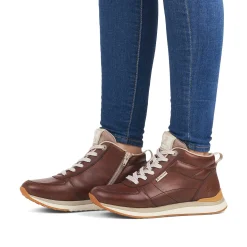 Rieker Women'S Sneaker High Wood Brown
